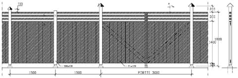 <p data-block-key="4b278">Kastellin alustava periaatepiirros aidasta ja portista. Värit mukailevat päärakennuksen värejä.</p>