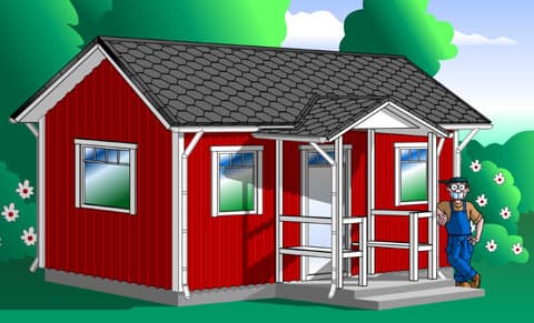 Pikkuinen piha-aitta tuo tilaa kesävieraille