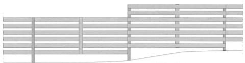<p data-block-key="0helu">Aita voidaan rakentaa myös rinteeseen tai epätasaiseen maastoon. Etukäteen huolella suunniteltu porrastus näyttää hyvältä myös luonnossa.</p>