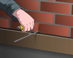 <p data-block-key="0keph">Tiiliverhouksen alimmassa rivissä joka kolmas pystysauma tulee jättää tuuletusta varten auki.</p>