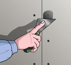 <p data-block-key="a96eq">Ruuvinkannat peitetään tasoitteella</p>