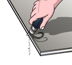 <p data-block-key="yc6lz">Viisteen tekeminen suorareunaiseen kipsilevyyn</p>