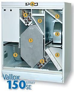 Ilmanvaihtokone hyödyntää maalämpöä