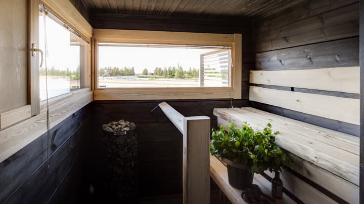 Puukoulussa sauna