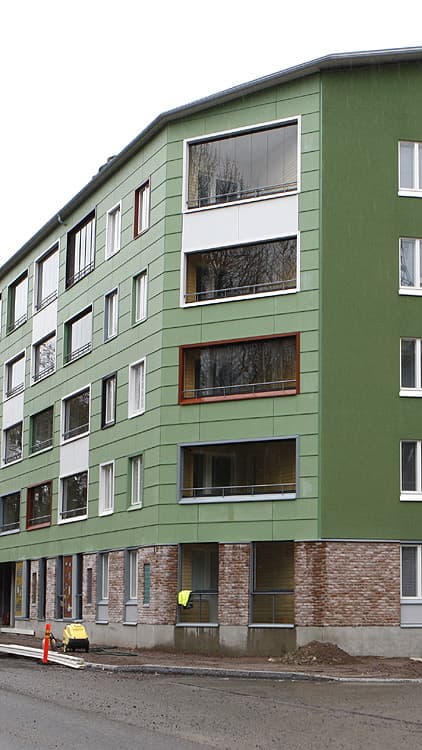 <p data-block-key="m0ec7">Kerrostalokohde Opaali hyödyntää kierrätysmateriaaleja.</p>