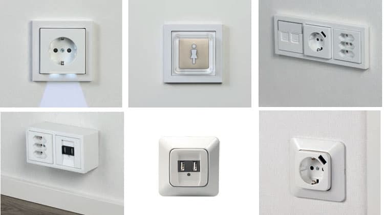 <p data-block-key="xz2ly">Ylärivi, kaksi vasemmanpuoleista kuvaa: Valaisinpistorasia ja IceLight. Neljä seuraavaa kuvaa ovat USB-pistorasioita.</p>