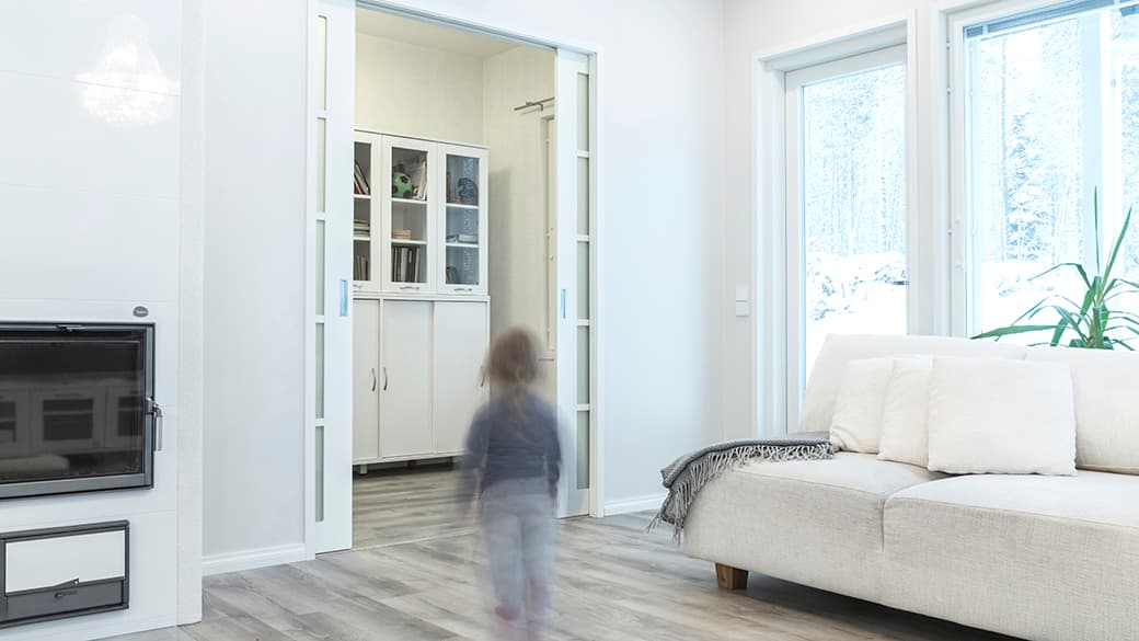 Lapsiturvallisessa kodissa on liukuovet