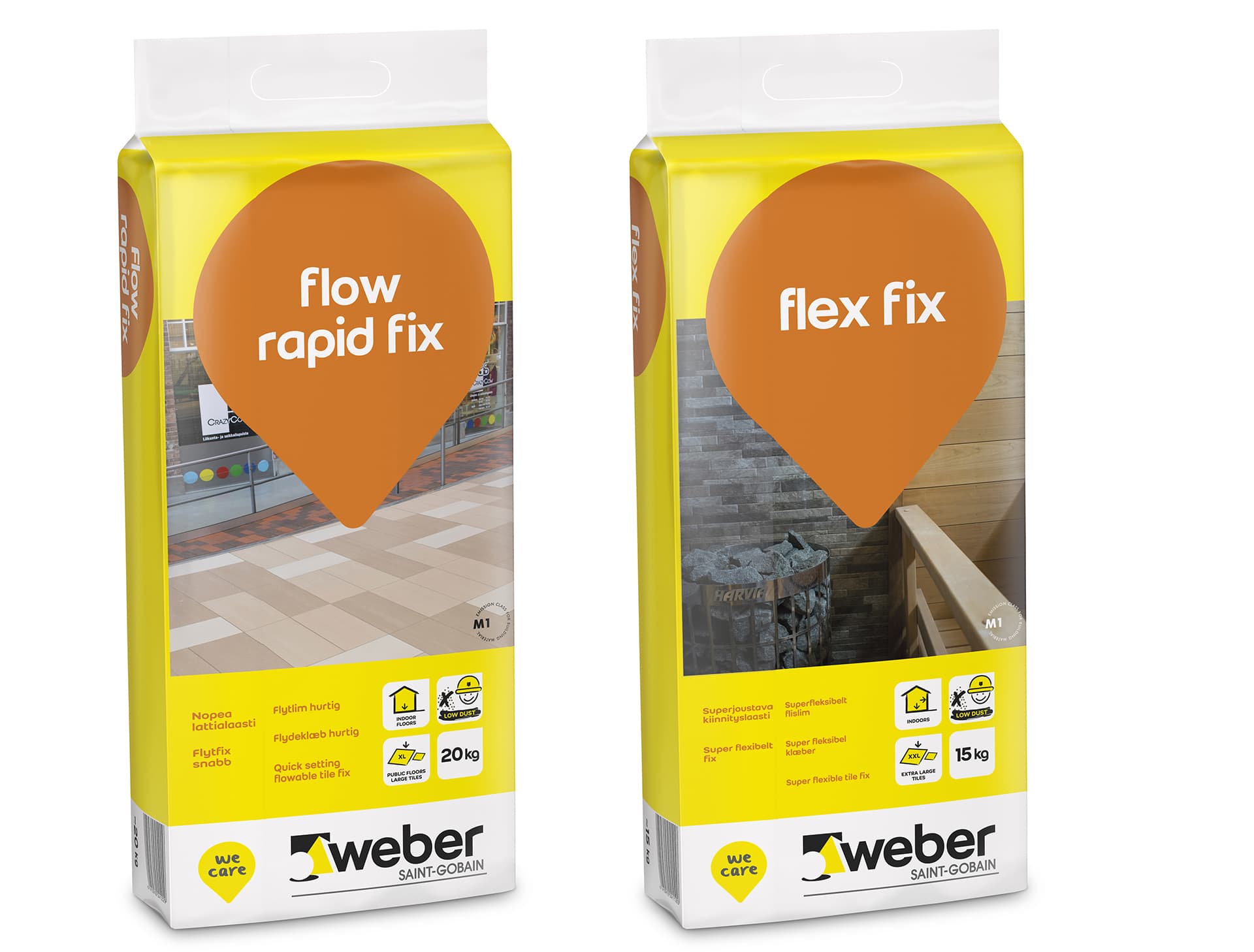 <p data-block-key="ypqvd">Weber flow rapid fix isojen laattojen laatoitukseen. Weber flex fix levyrakennelattioille, uusille betonialustoille, saunan seiniin ja kuorellisiin tulisijoihin.</p>