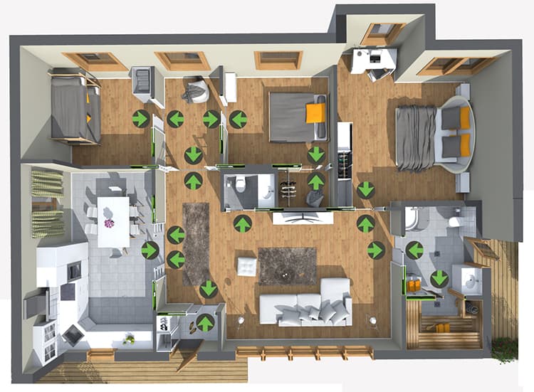 <p data-block-key="0pypv">Seinän sisään liukuva Liune ratkaisee kääntyvän oven ongelmat, ja pohjakuvaan tulee lisää tilaa.</p>