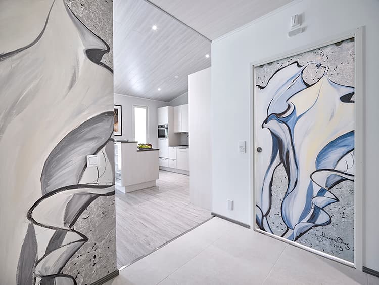 <p data-block-key="kwiwo">Taide-kodin harmoninen värimaailma jatkuu läpi koko kodin, kohde nro 14.</p>