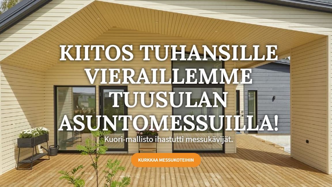 Puukuitueristetyt Kuori-talot herättivät kiinnostusta Tuusulassa