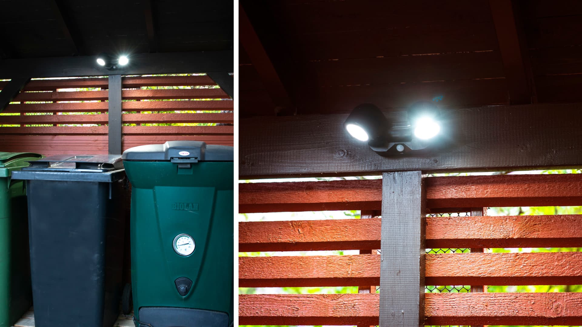 <p data-block-key="ttnwp">Paristokäyttöinen valaisin valaisee kätevästi esimerkiksi mökin jätekatoksen.</p>