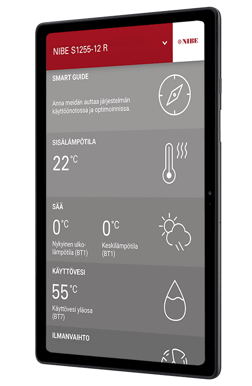 myUplink mahdollistaa lämpöpumpun ja siihen kytkettyjen laitteiden toiminnan seuraamisen kätevästi missä ja milloin tahansa.