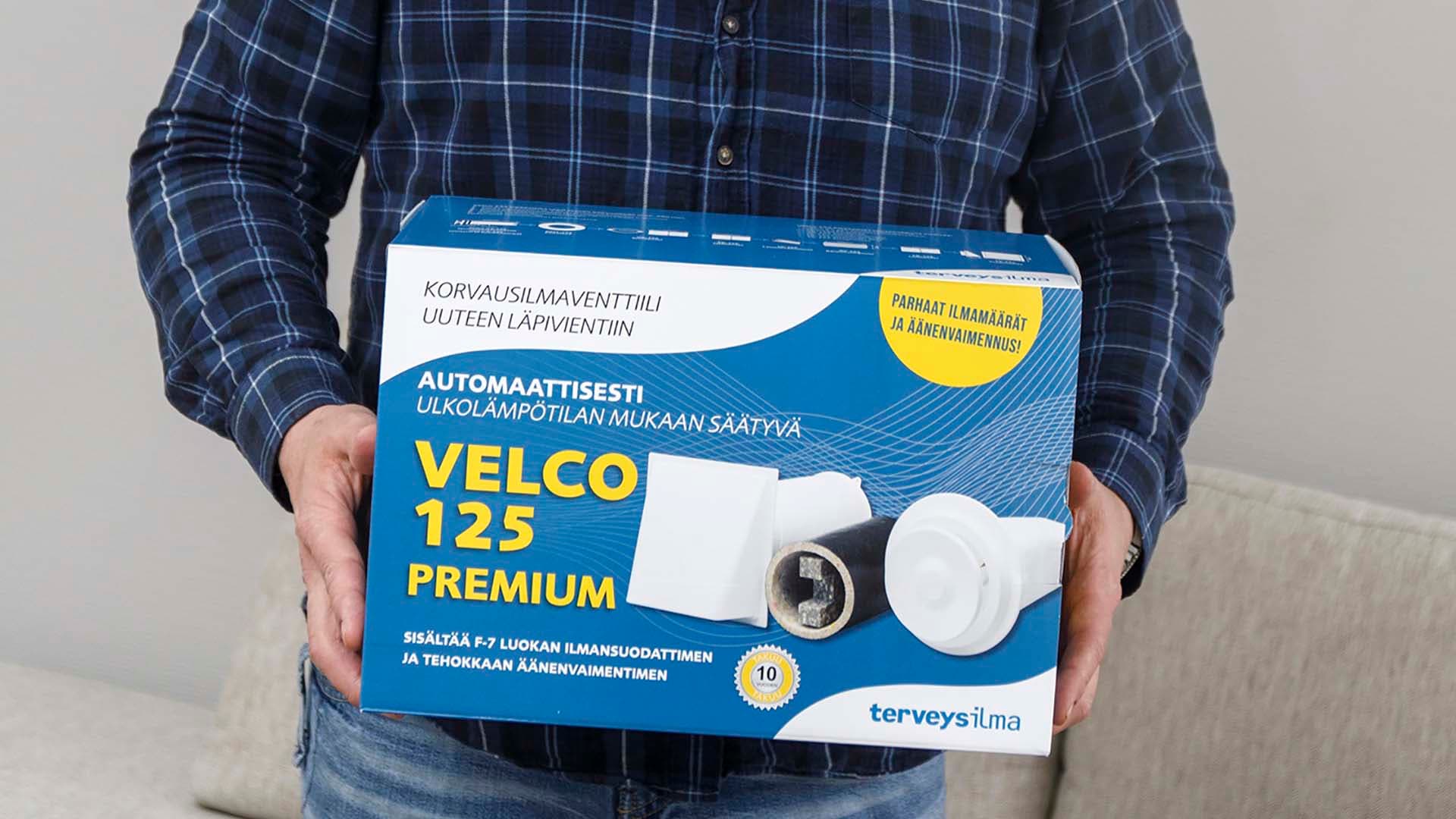 <p data-block-key="d4cxx">Velco 125 PREMIUM-korvausilmaventtiili sisältää myös tehokkaan äänenvaimennuksen.</p>