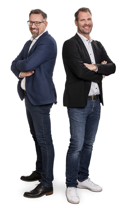 <p data-block-key="hxqdj">Finnfoamin toimitusjohtaja Henri Nieminen (vas.) ja hallituksen puheenjohtaja Teppo Nieminen (oik.).</p>