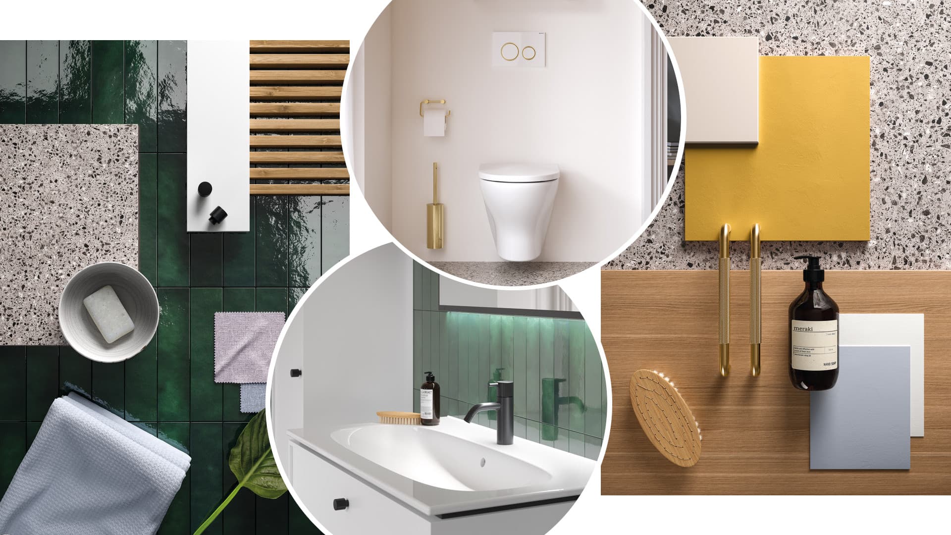 Kylpyhuonetrendit 2023 - klassinen eleganssi yhdistyy rohkeisiin väreihin