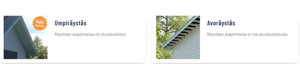 Kastellin räystäät hoitavat hommansa kunnialla ja tyylikkäästi omalla näyttävällä värillään ja säänkestävyydellään.
