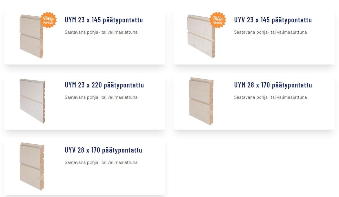 Kastelli ulkoverhous saadaan sopimaan kaikkien tarpeisiin ja makuun.