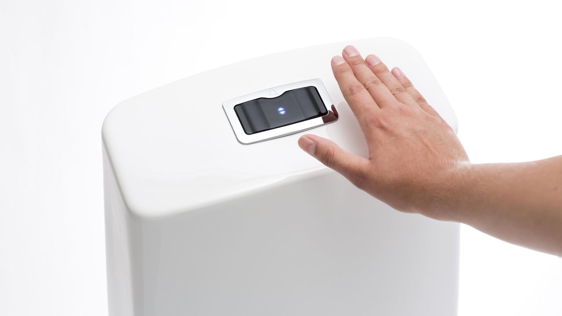 IDO Glow Sensorissa yhdistyvät huuhtelupainikkeen kosketusvapaus ja virtaviivainen muotoilu.