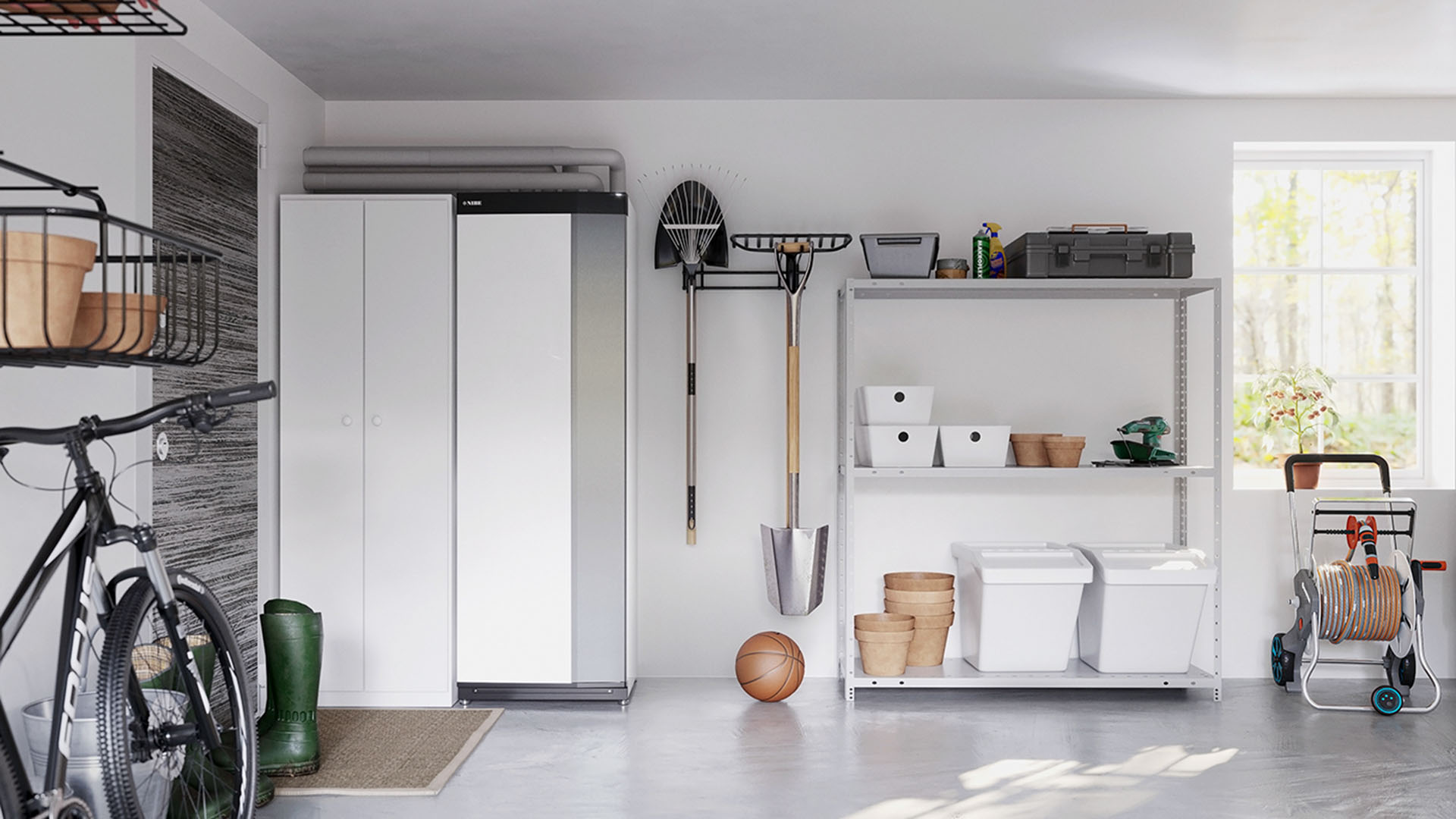 1920 NIBE S1255 sijoitettuna varastotilaan