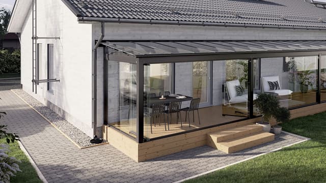 Lumonin lasiterassimalliston klassinen kattomalli