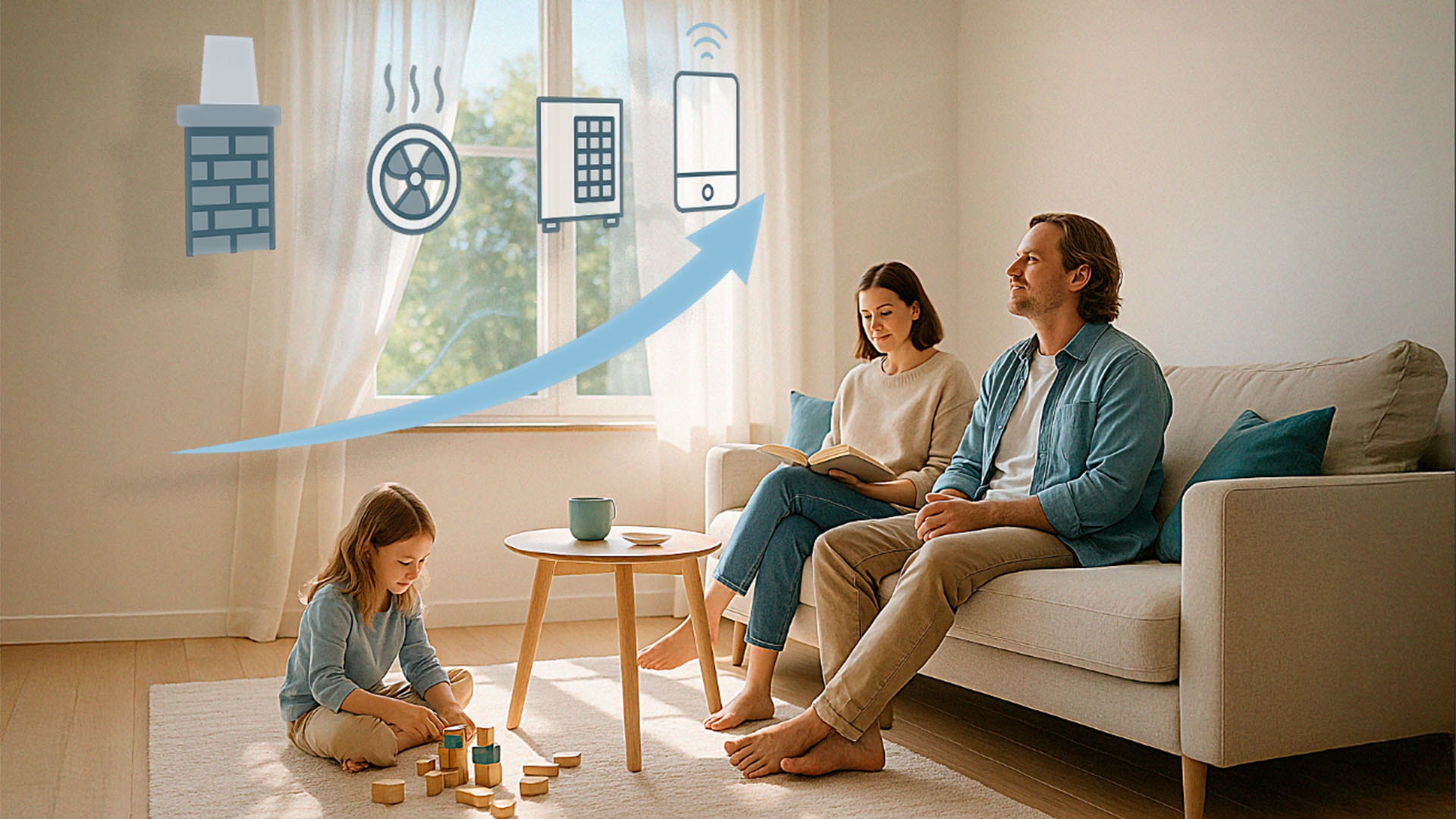 1920 ilmanvaihdon kehitysvaiheet perhe nauttimassa arjesta swegon