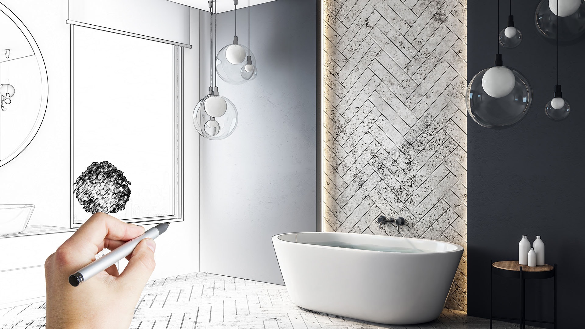 1920 kylpyhuoneen suunnittelu märkätilan toteutus