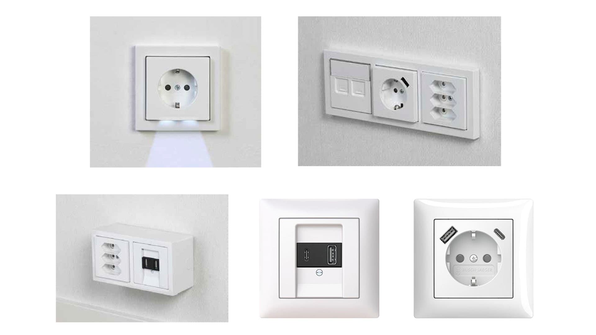 <p data-block-key="xz2ly">Ylärivi, kaksi vasemmanpuoleista kuvaa: Valaisinpistorasia. Neljä seuraavaa kuvaa ovat USB-pistorasioita.</p>