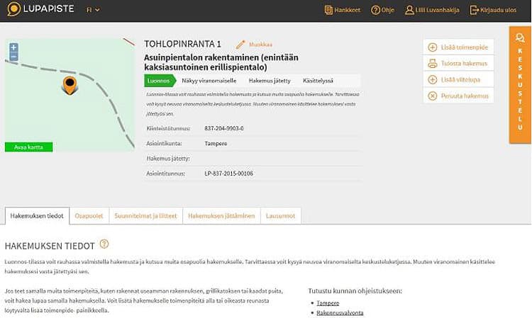 Rakentamisen lupa-asiat voi hoitaa myös netissä