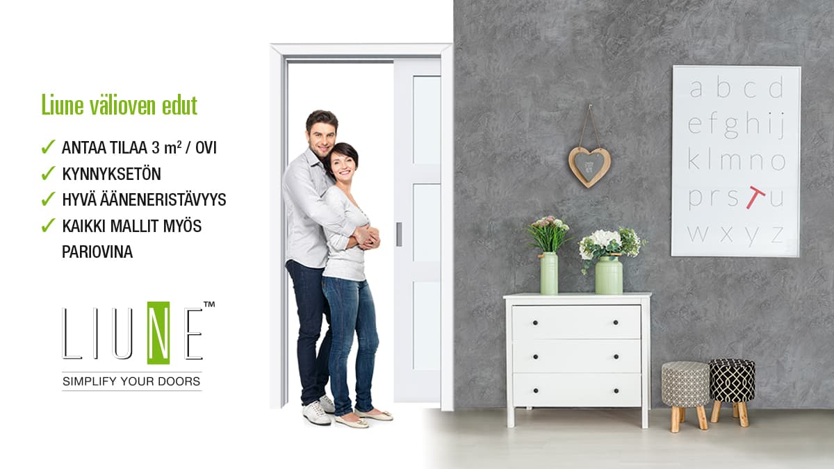 Moderni rakentaja valitsee liukuovet