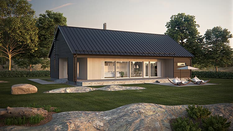 <p data-block-key="fxkz5">Ekologiseen asumiseen panostava Level-uutuusmallisto kattaa 12 talomallia huoneistoaloiltaan 86–164 m². Kuvassa Level 134/156, huoneistoala 134 m² ja kerrosala 156 m².</p>