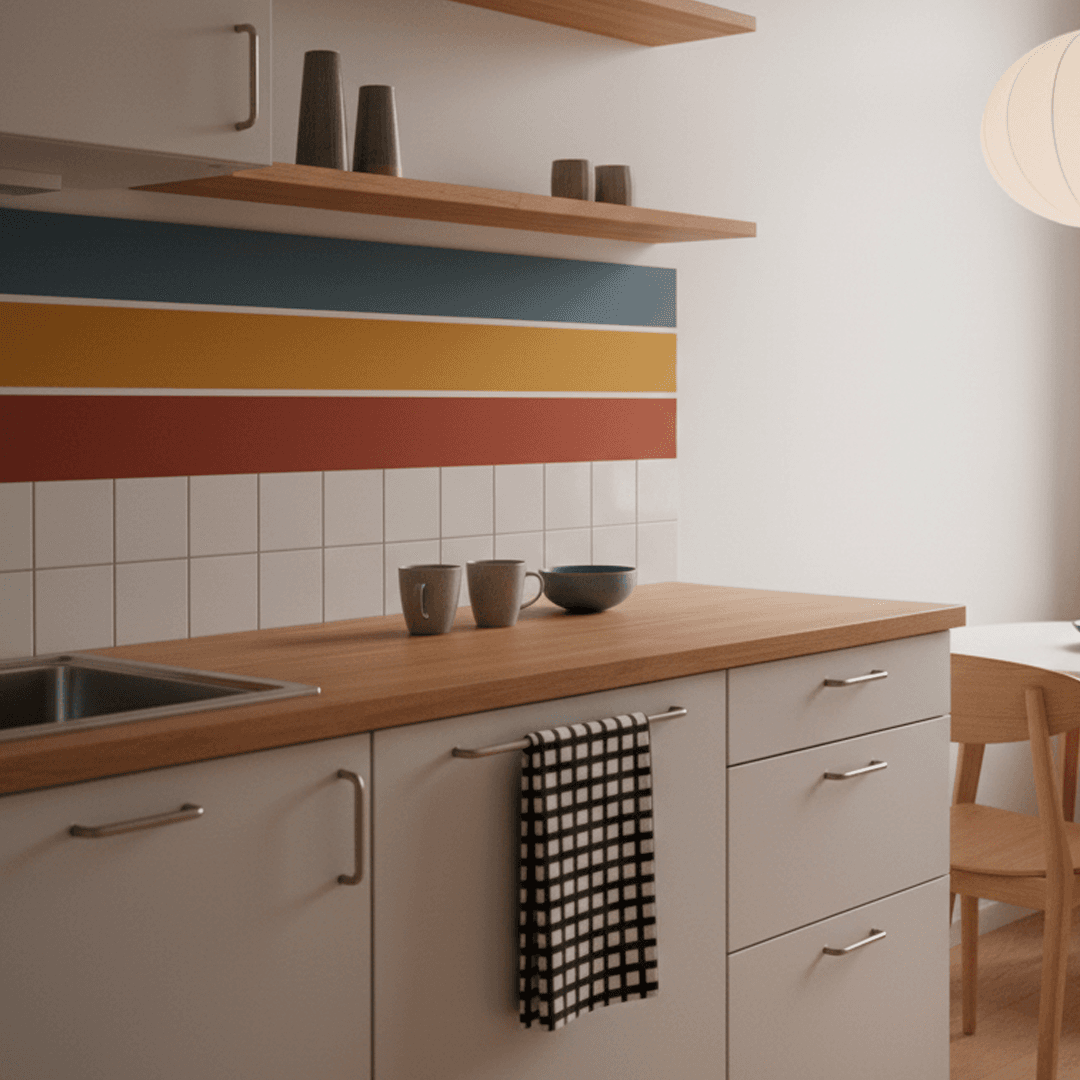 <p data-block-key="mtqdi">Kun värit rajaa muutamaan sävyyn, leikkisyys näyttää harkitulta. (Kuva Sari Nieminen. Kuva on tuotettu tekoälyä hyödyntäen.)</p>