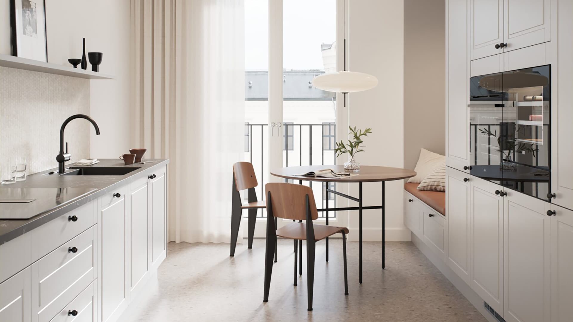 <p data-block-key="9qwy9">Käytävämallinen eli II-keittiö. Powerin Norema Fryd-mallisto.</p>