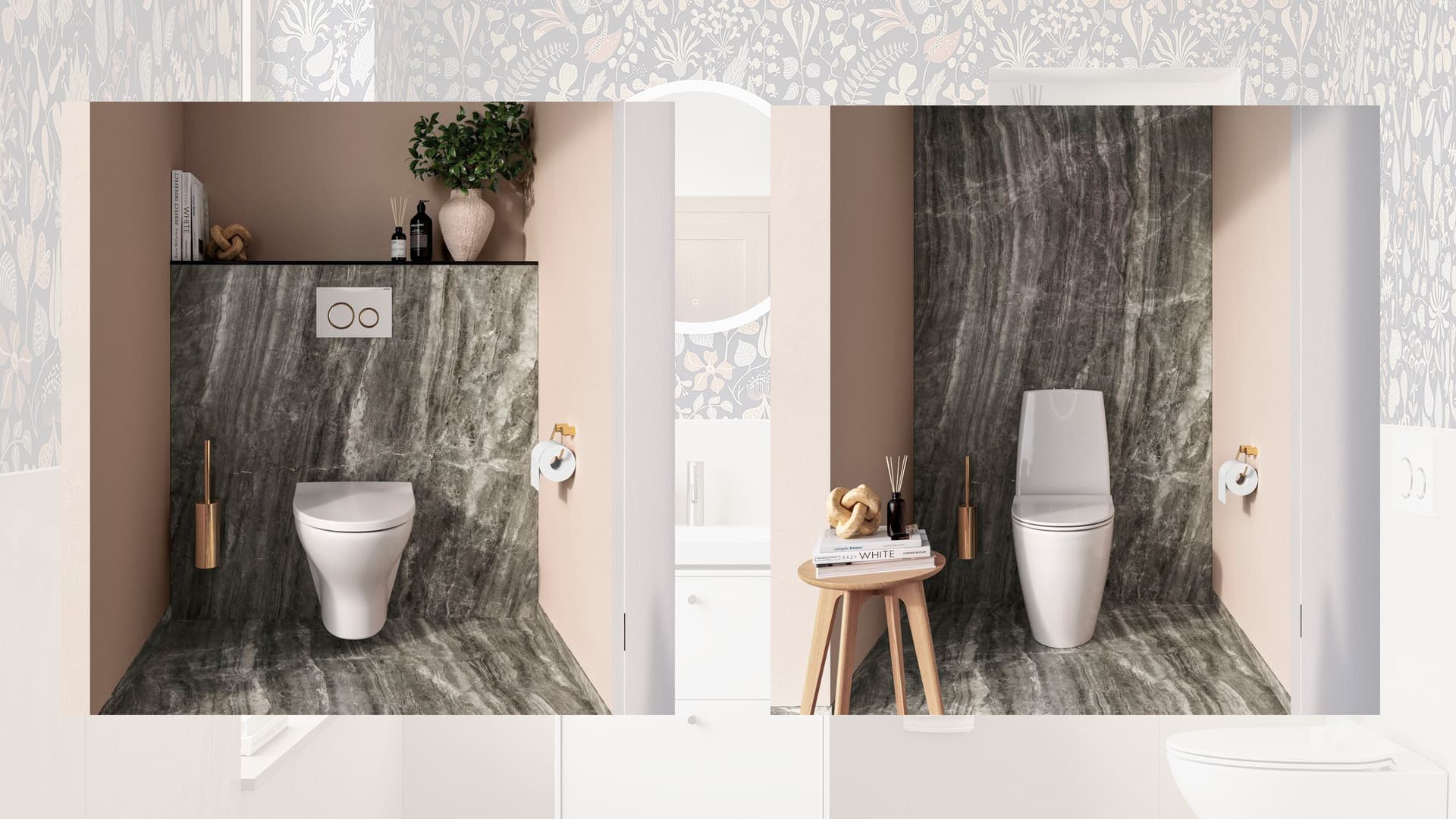 <p data-block-key="1hior">IDO Glow Style -seinä-wc ja IDO Glow Art TurboFlush -lattia-wc.</p>