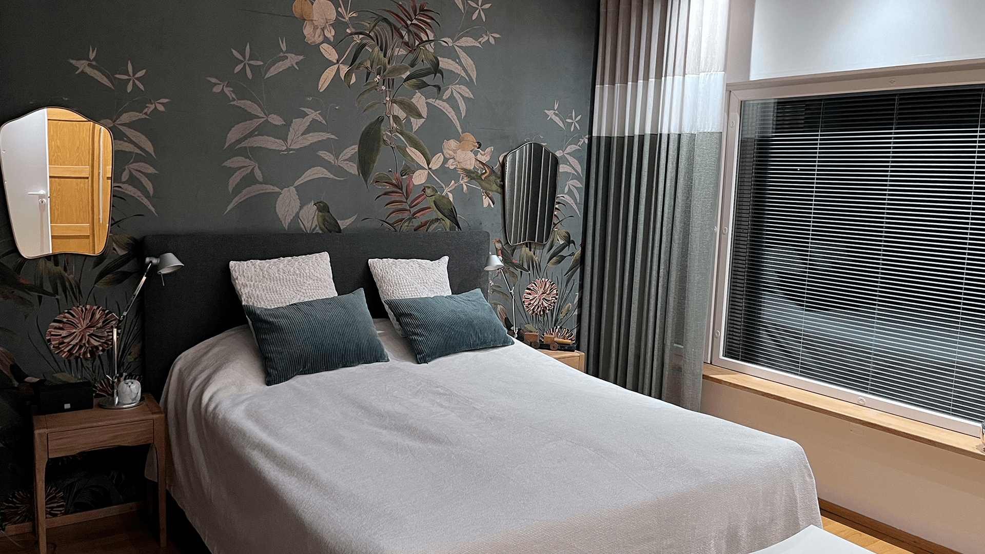 Villin viidakon rauhaa makuuhuoneessa