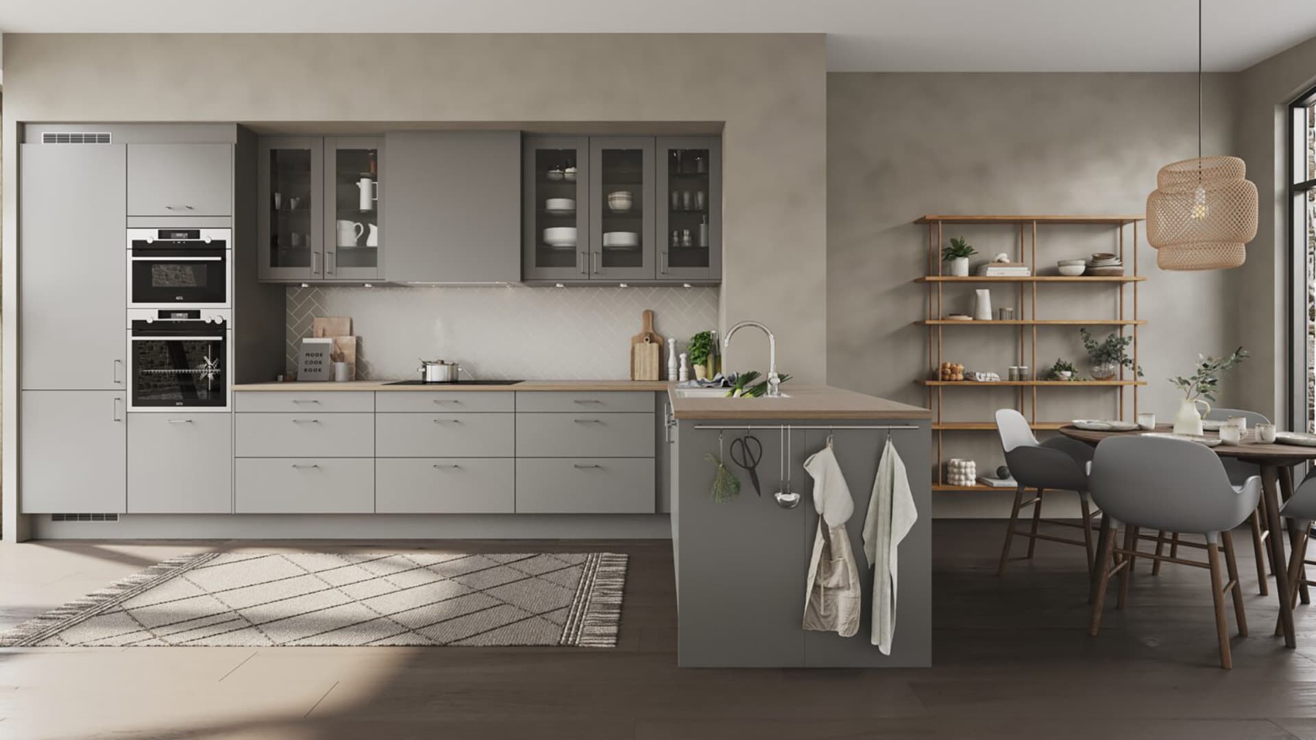 <p data-block-key="9qwy9">L-mallinen keittiö. Powerin Norema Hedy-mallisto.</p>