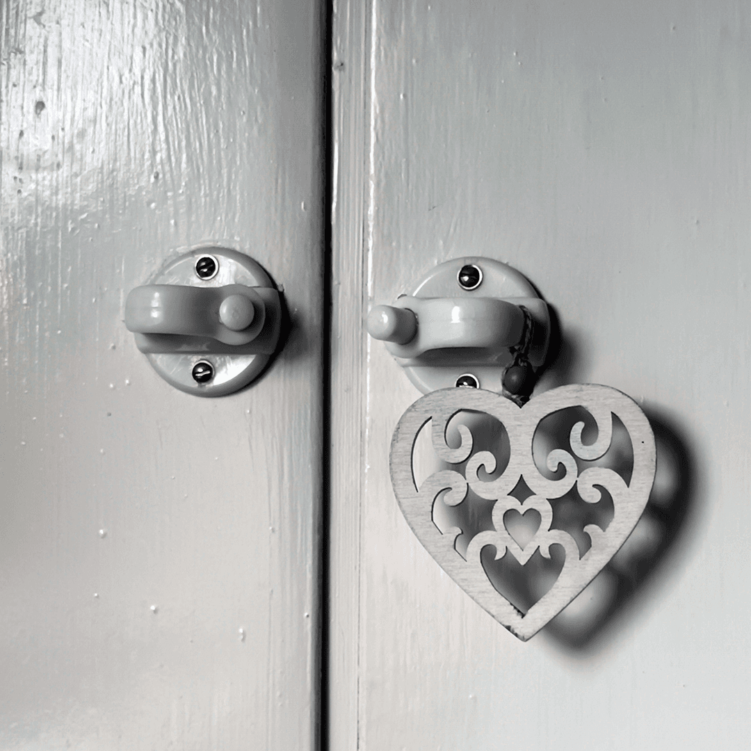 sydän koriste ovenkahvassa