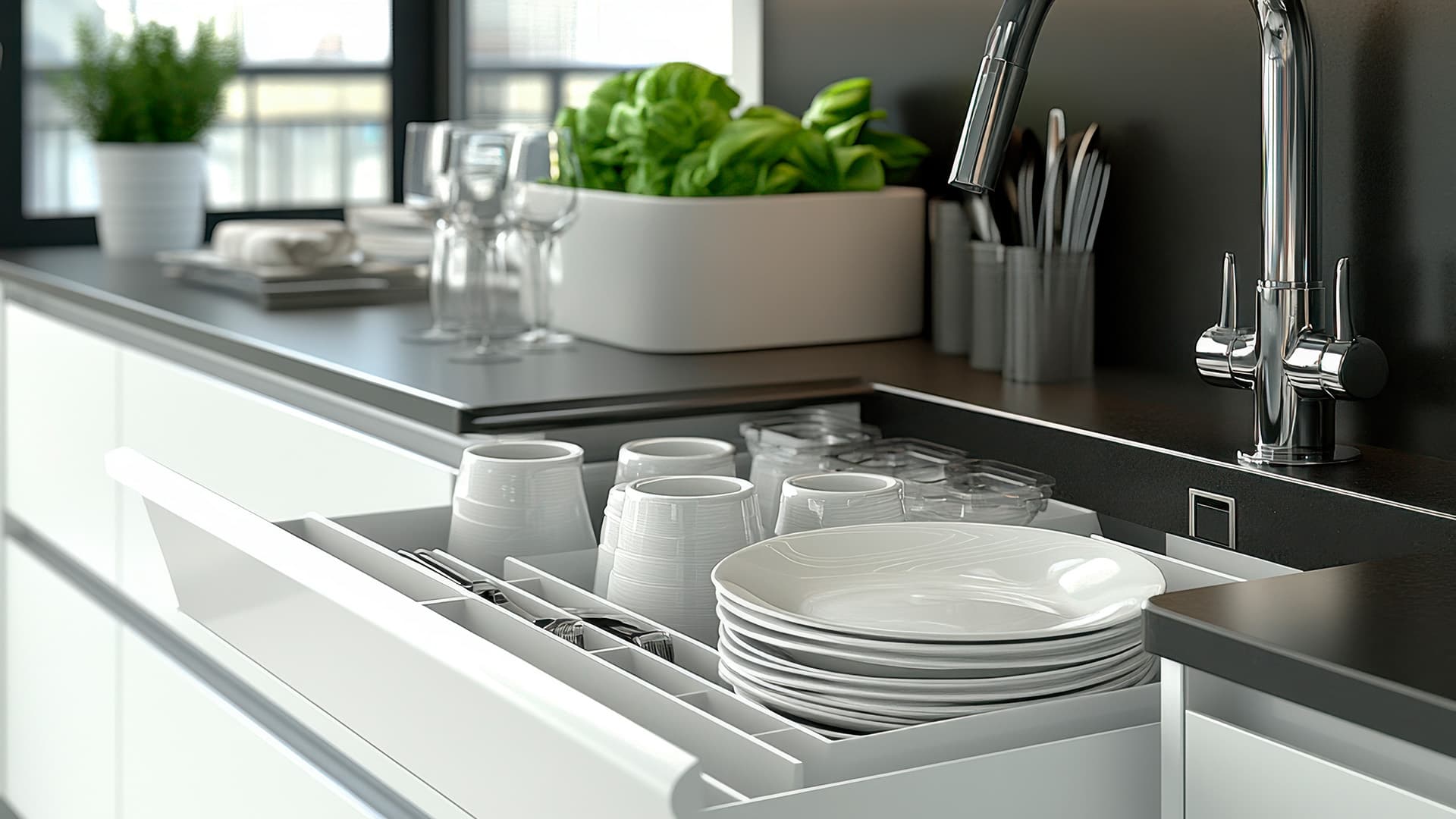 <p data-block-key="orssa">Kuva tekoälyn suunnittelemasta keittiöstä. (Kuva Adobe Stock AI)</p>