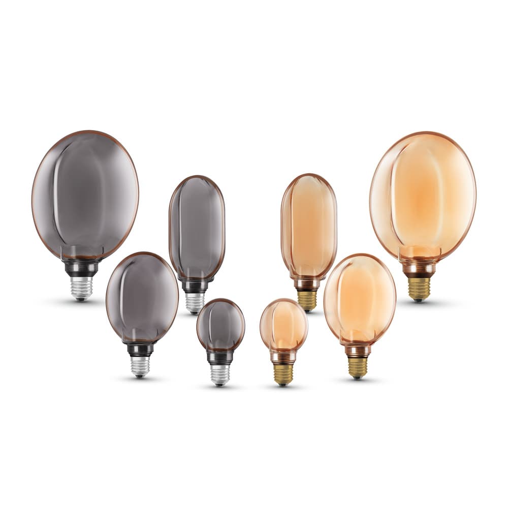 <p data-block-key="670s5">Kultainen ja savunharmaa lasikupu tuovat lamppuihin sisustuksellista ilmettä ja tyylikästä tunnelmaa.</p>