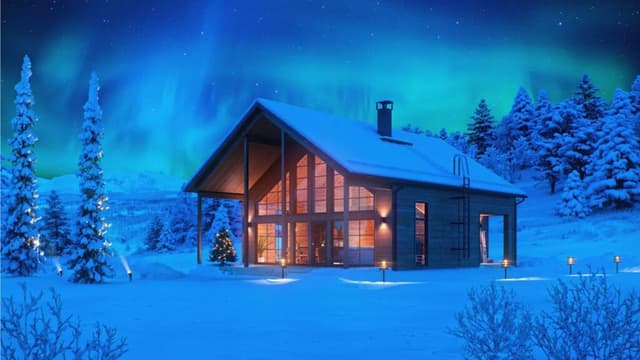 Hirsi-Kastelli Leimu revontulikuva