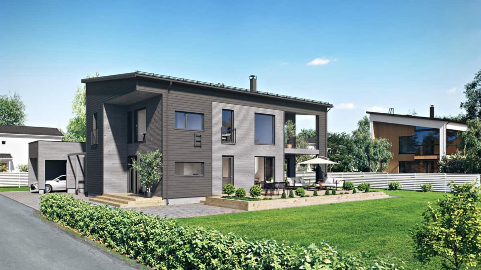 Kastelli puutalot Veistos 162