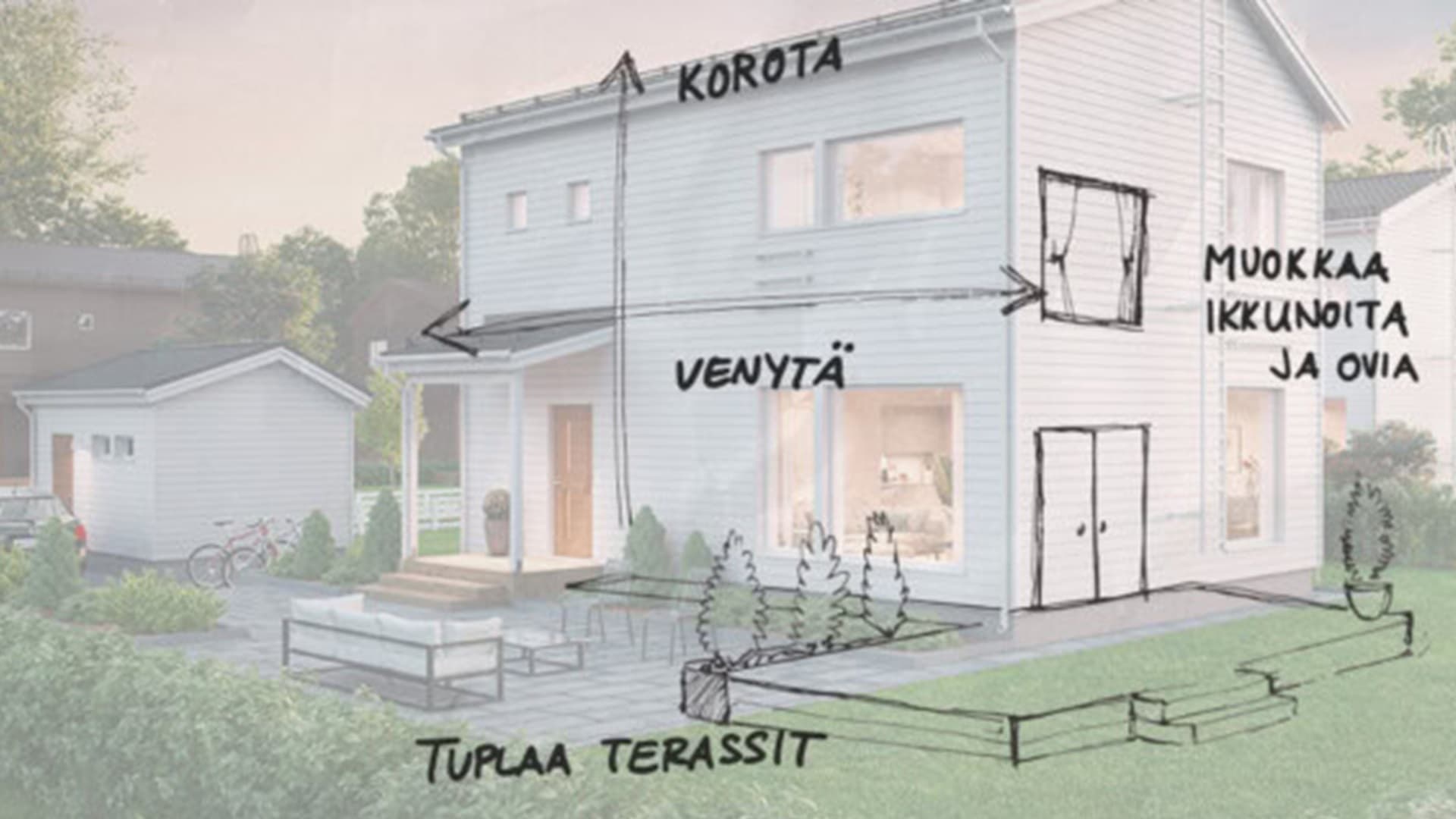 Kastellin kaikki talomallit ovat muokattavissa