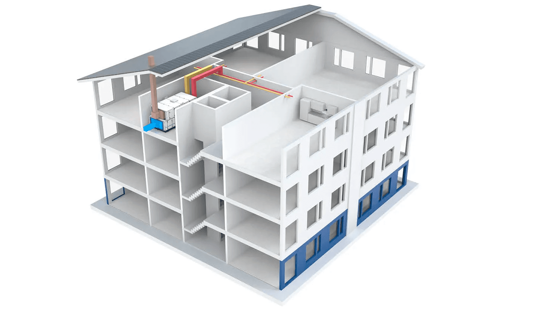 Erilaiset ilmanvaihtojärjestelmät kerrostalossa