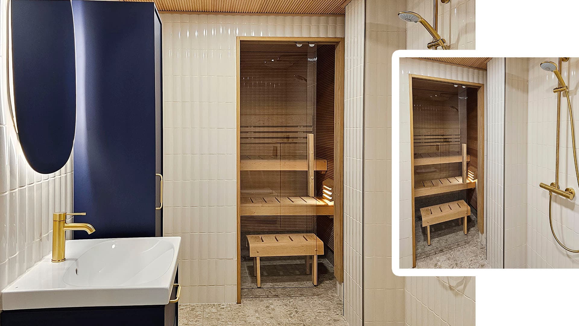 Liukuovi toimii myös kostean tilan ovena