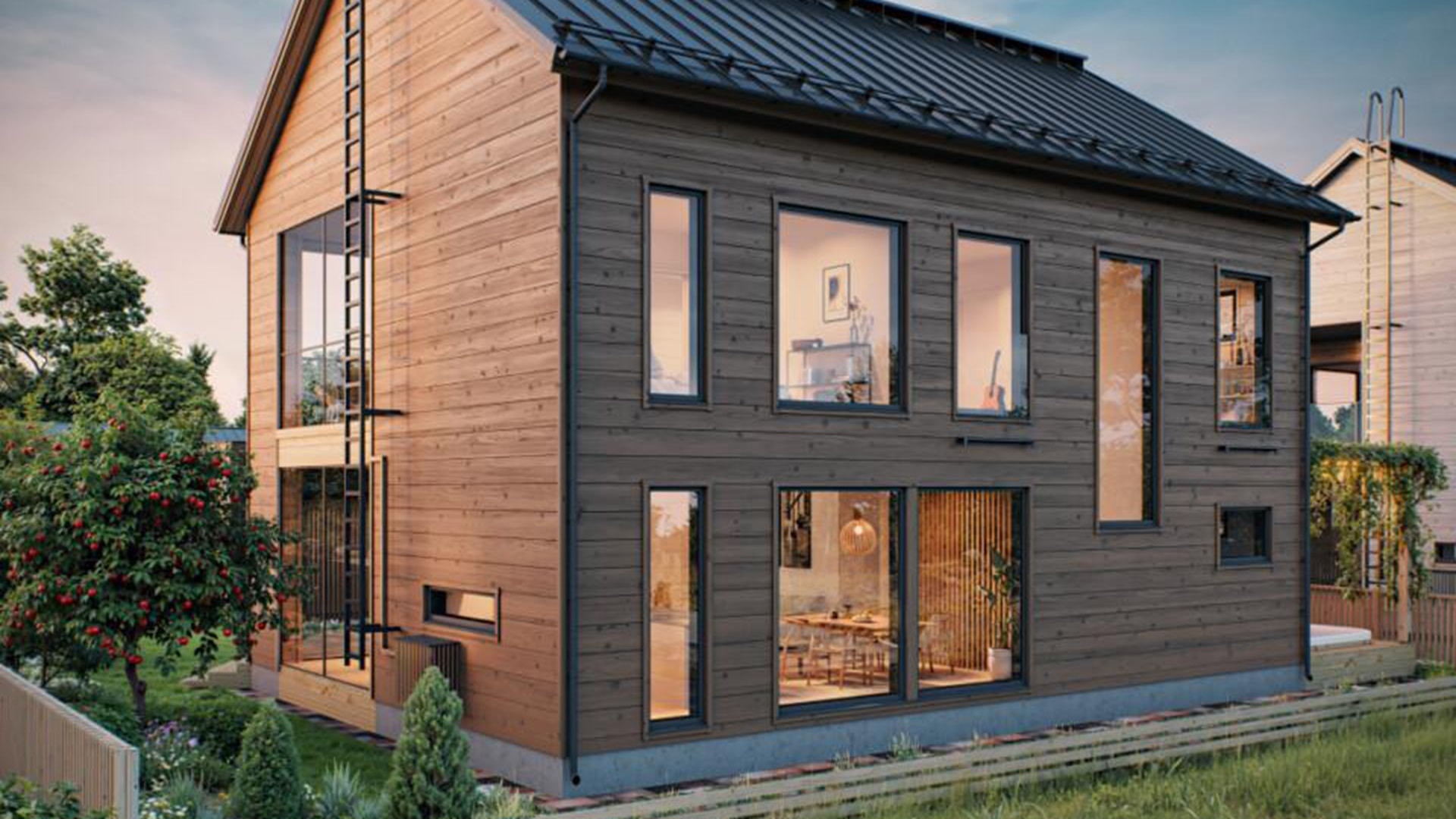 Kastelli Tunto hirsitalo julkisivu