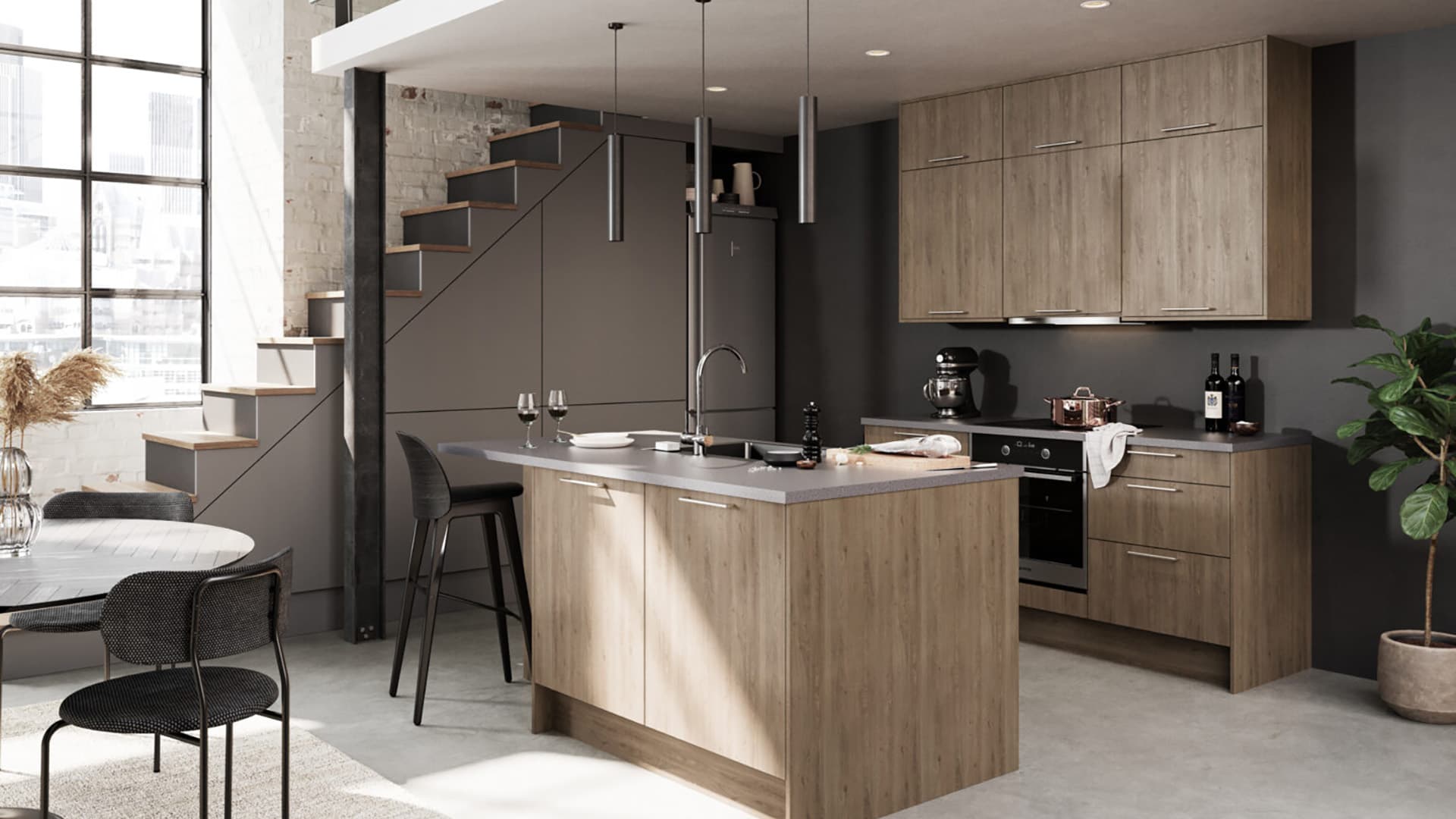 <p data-block-key="1c07w">Saarekemallinen keittiö. Powerin Norema Lava-mallisto.</p>