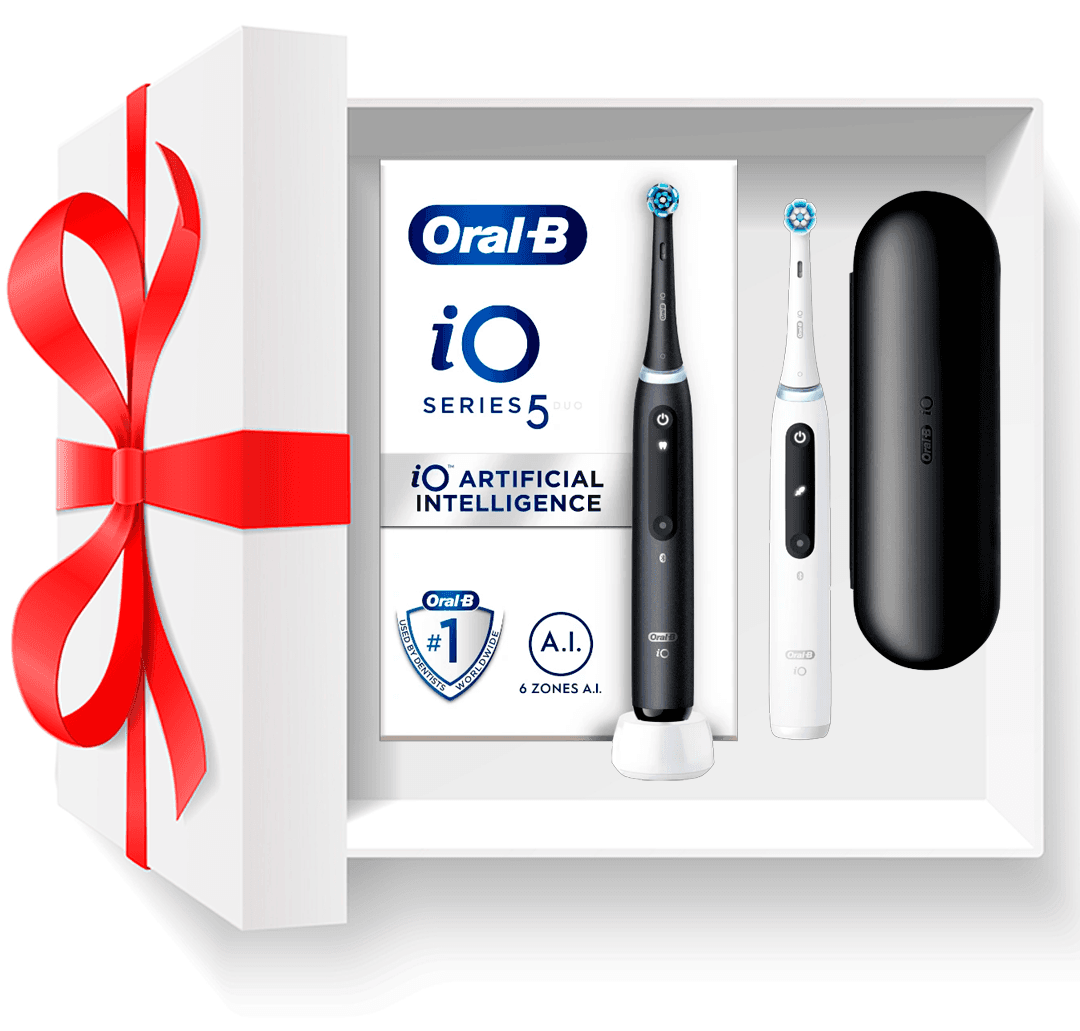 <p data-block-key="70sds">Oral-B iO5 Duo pack tuplapakkaus sähköhammasharja, matte black/Quiet white. (POWER)</p>