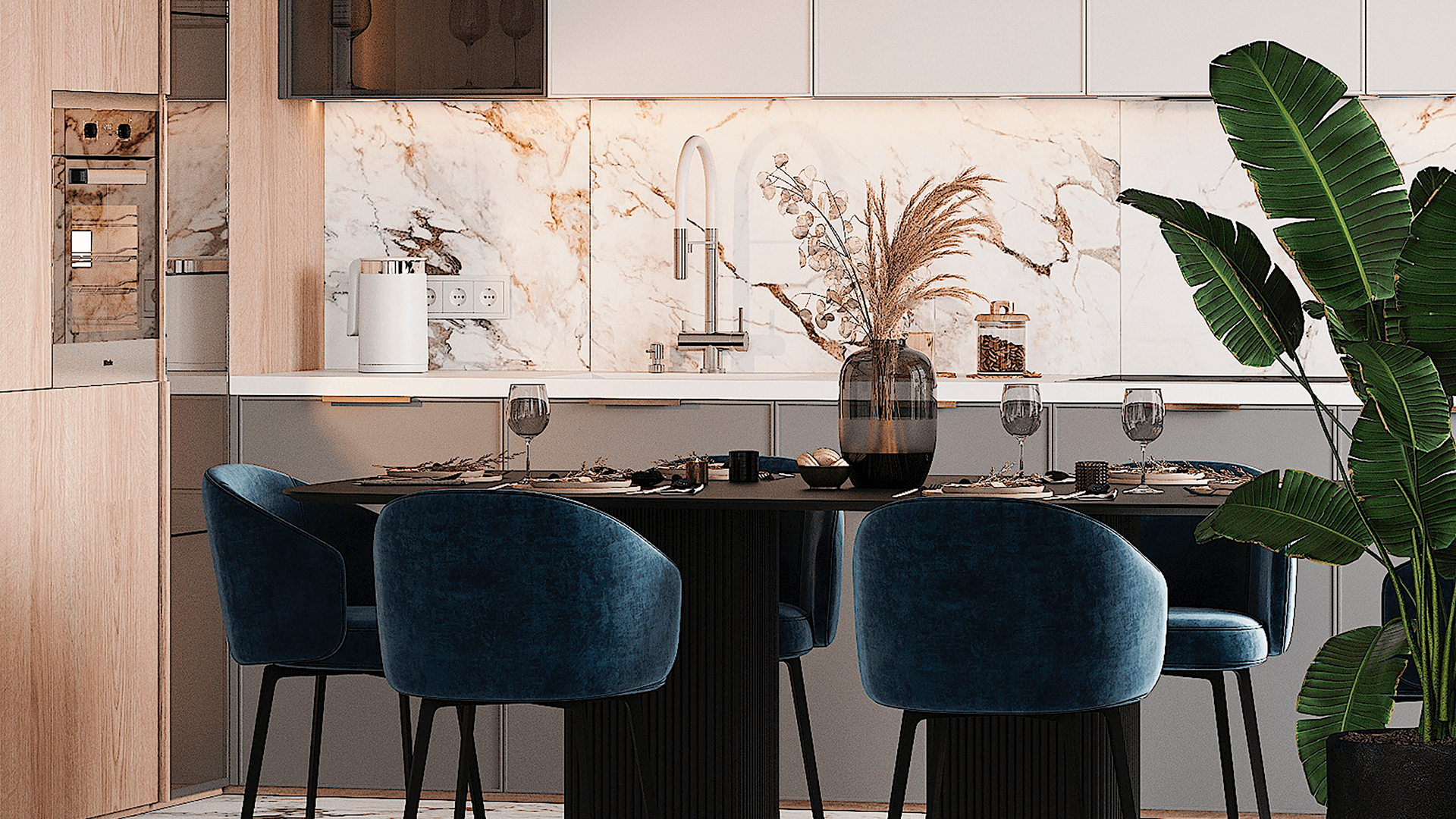 <p data-block-key="lgm8w">Tekstuuri tekee tilasta kiinnostavan myös silloin, kun väripaletti on hillitty. (Kuvituskuva Adobe Stock)</p>