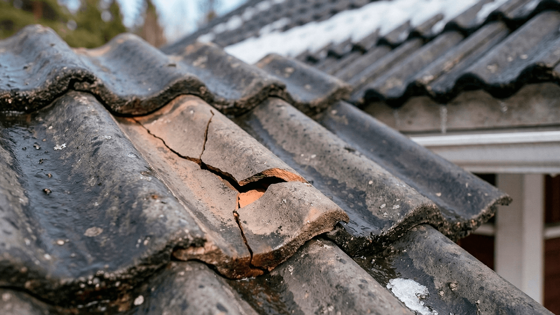 <p data-block-key="yvt0v">Katon yleiskunto paljastaa paljon: rikkinäiset tiilet, löystyneet pellitykset ja irronneet saumat kannattaa korjata ajoissa. (Kuva Sari Nieminen, kuvan tekemiseen käytetty tekoälyä)</p>