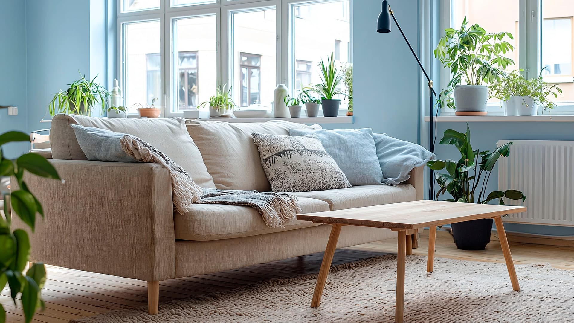 <p data-block-key="nm77v">Taivaan sininen rauhoittaa tilan.</p>